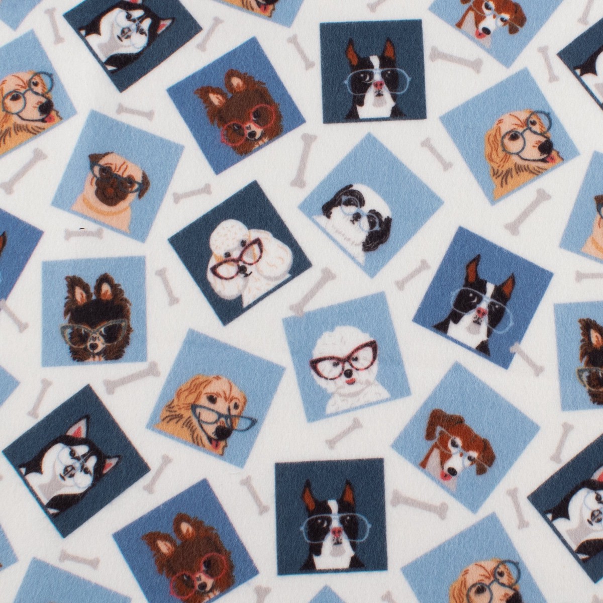 Printed Flannelette - WINDHAM - 1011 - White