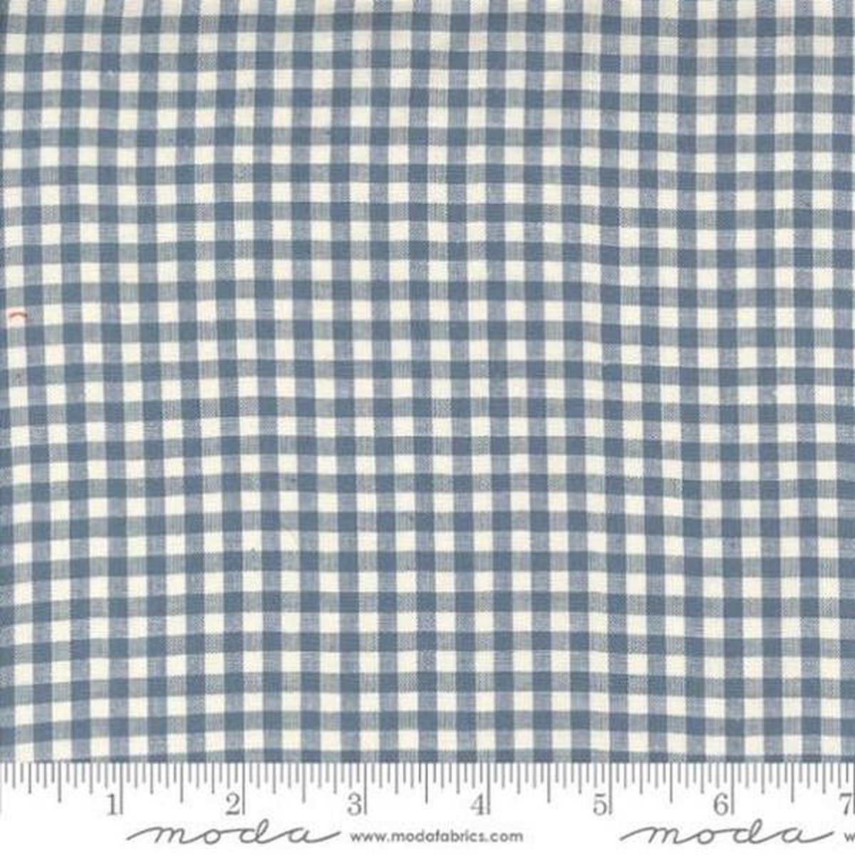 Woven Gingham Woad Pearl